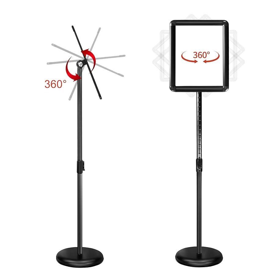 Amazon.com : SCZS Floor Sign Stand Adjustable Pedestal Sign